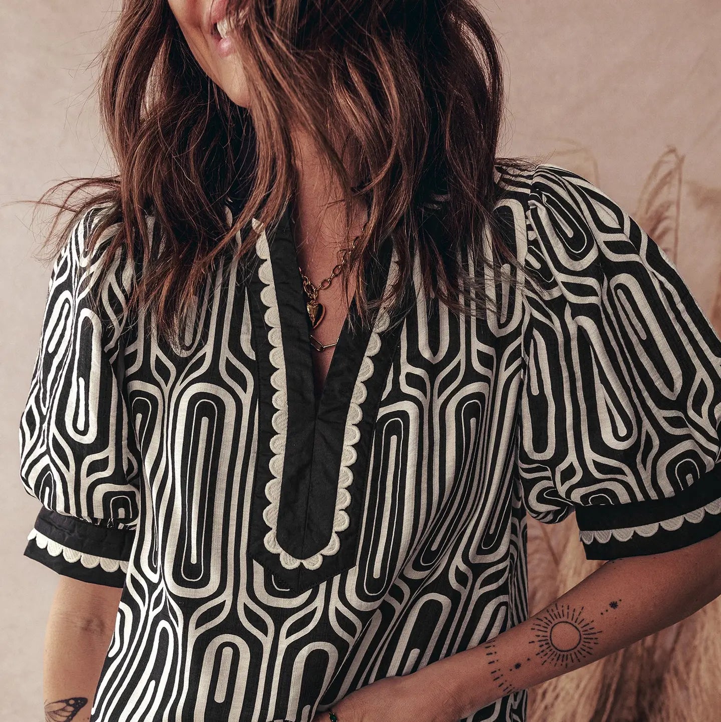 Black & White Geometric Shirt