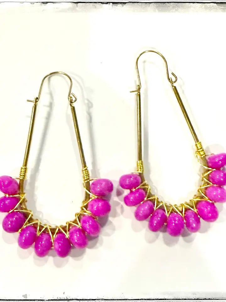 Pink & Gold Earrings