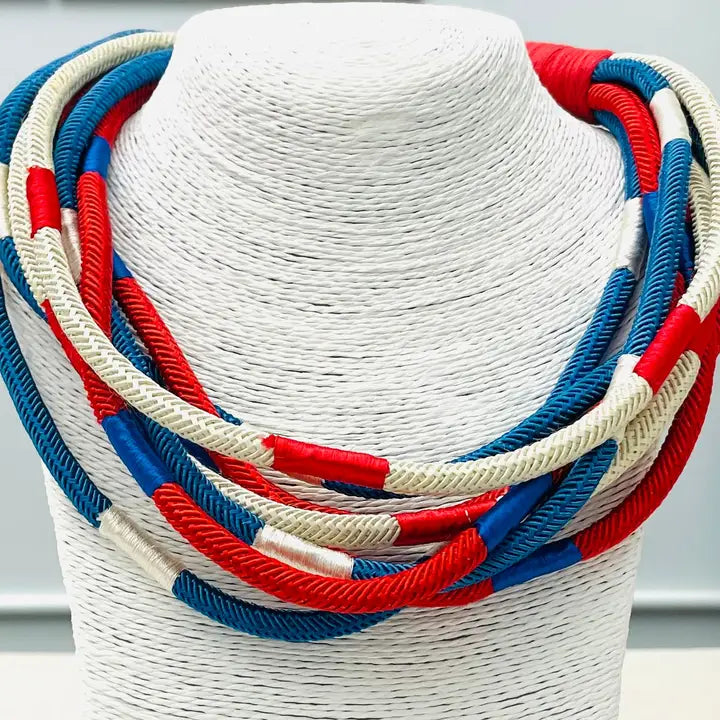 Red, White, & Blue Rope Necklace